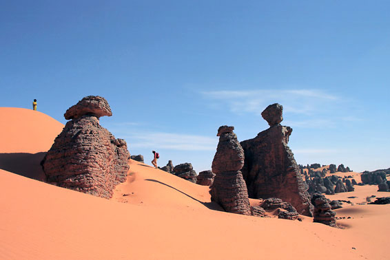 Еще один зал каменных истуканов в музее пустыни