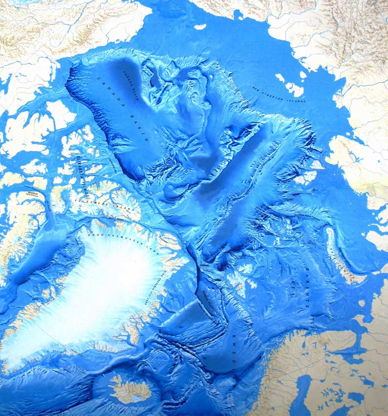 Карта дна Северного Ледовитого океана