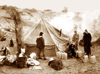 Первый лагерь в песках Чиль-Мамед-Кум